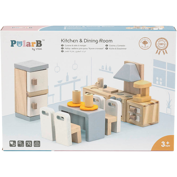 Meubles Viga pour maison de poupée, cuisine, dimensions 2x2x7,5 cm, 9 pièces 1 ensemble
