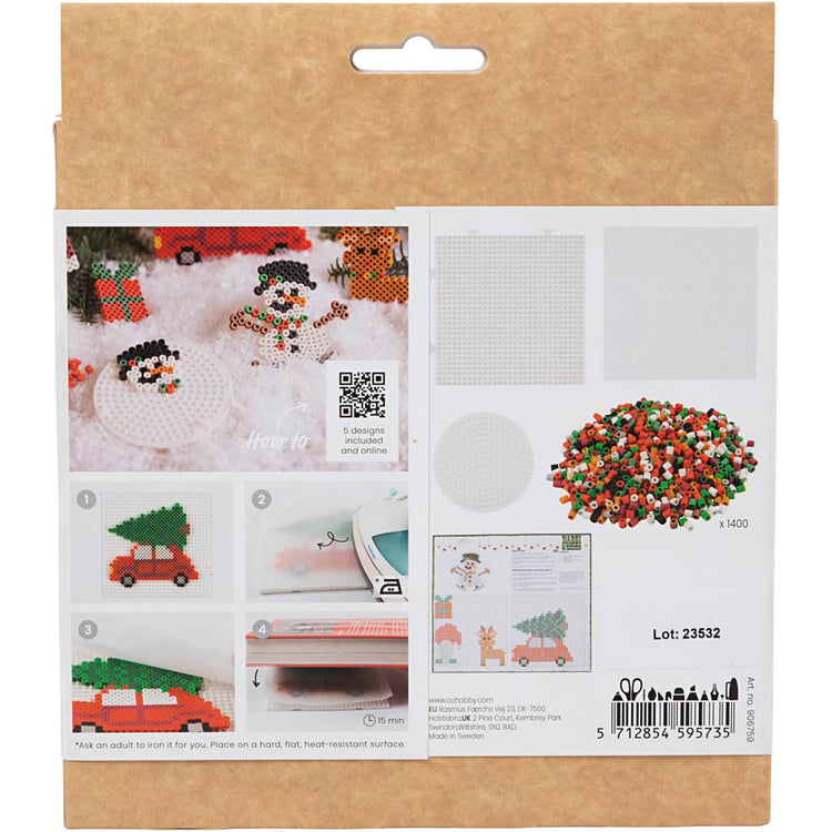 Nabbi hobby set biobilles, voiture de Noël, renne, bonhomme de neige, elfe et cadeau, 1 boîte