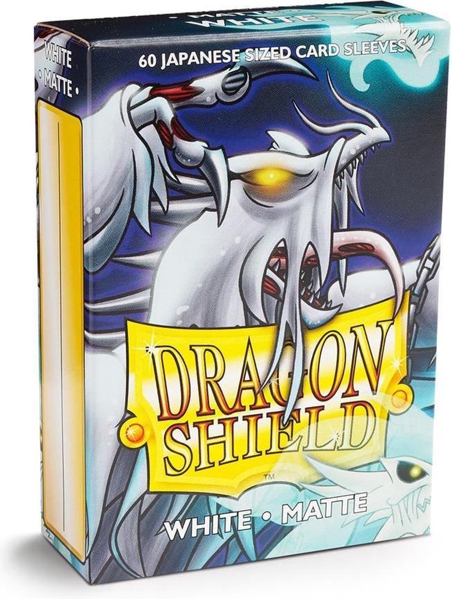Pochettes pour cartes Arcane Tinmen Dragon Shield : blanc mat japonais (59x86 mm) - 60 pièces