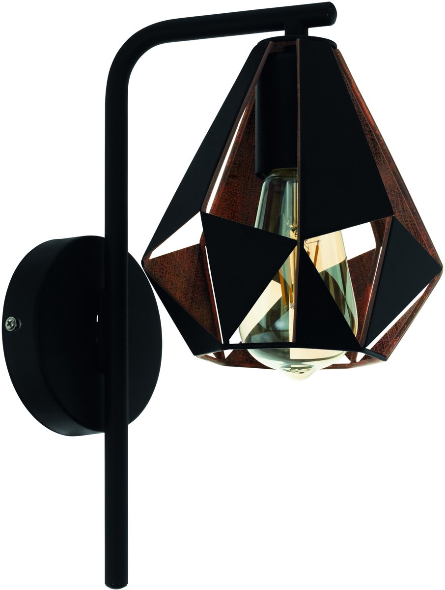 Applique Eglo Carlton 4 - e27 - 31,5 cm - cuivre noir
