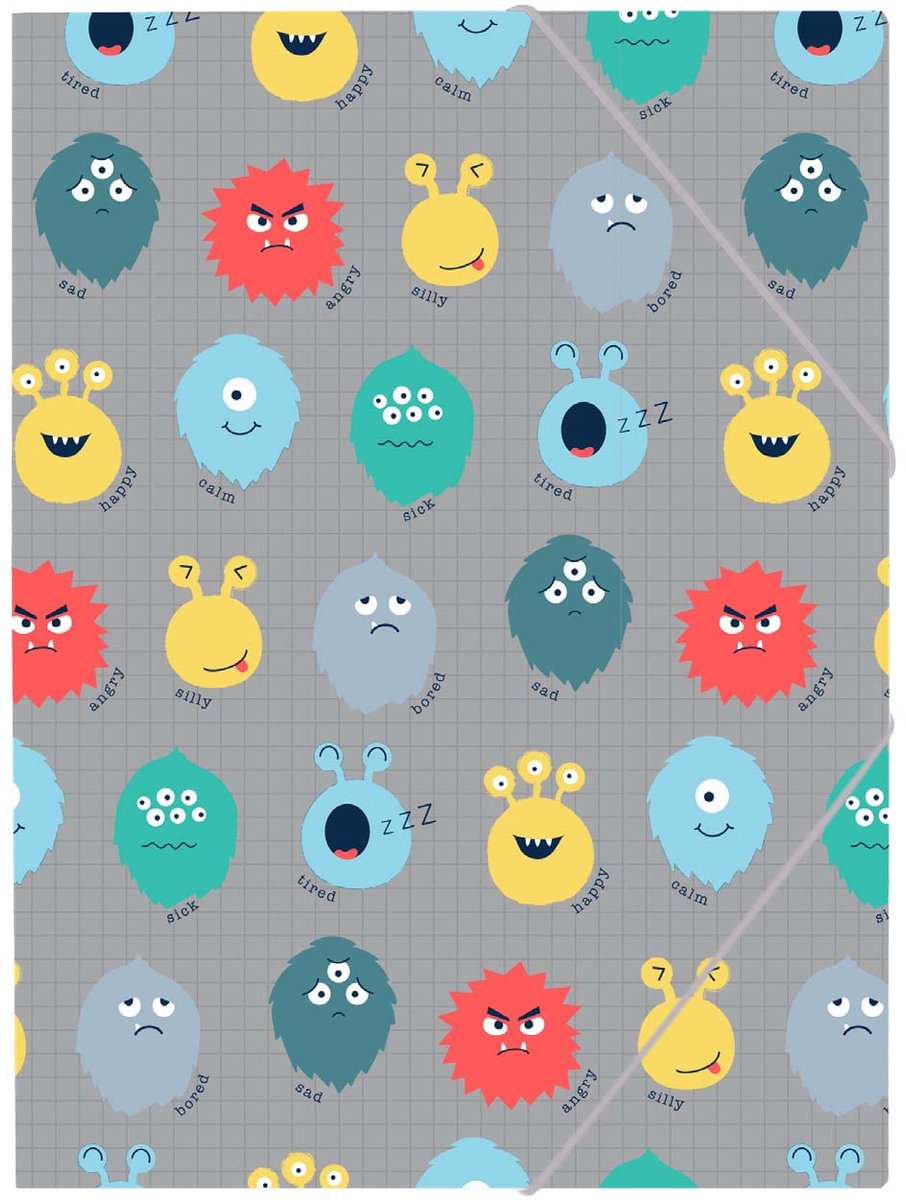 Ancor chemise élasto b'log play me monsters a4 avec élastique et 3 rabats - an-128017