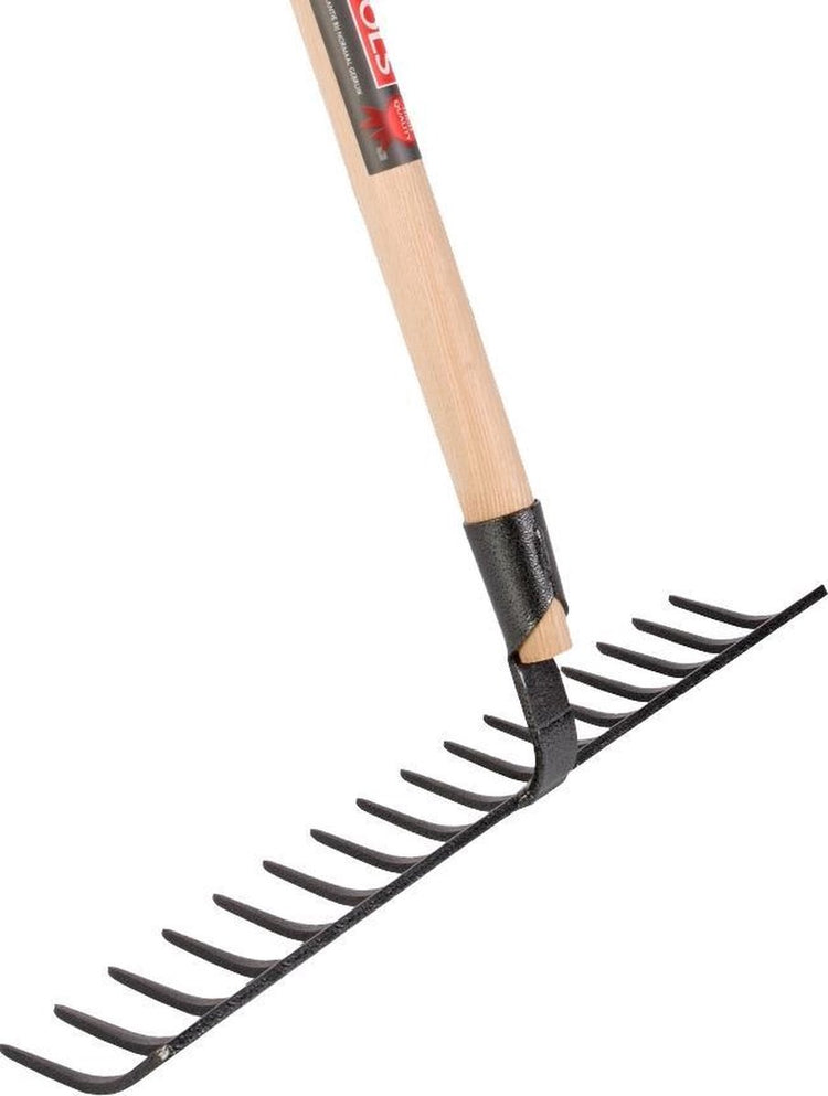Outils Talen – râteau de jardin – forgé – professionnel – 16 dents – manche en frêne – 160 cm