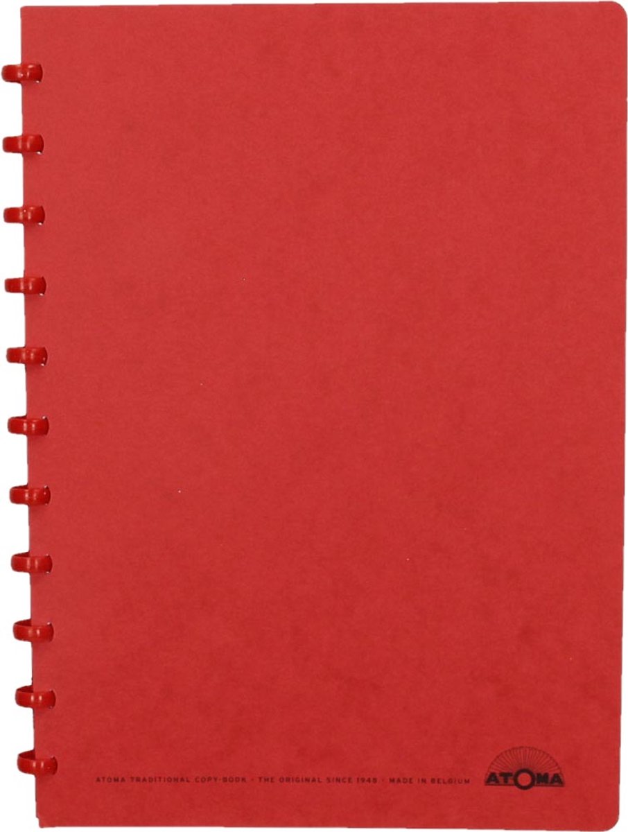 Écriture d'atome | pi a4 | 144pages | à carreaux 5 mm | rouge
