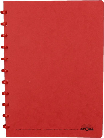 Écriture d'atome | pi a4 | 144pages | à carreaux 5 mm | rouge