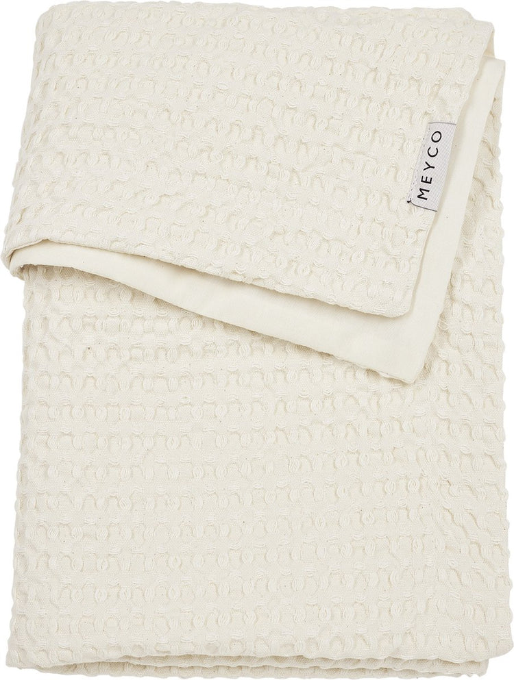 Couverture de berceau en coton gaufré Meyco - nature - 75x100cm - 1,0 tog