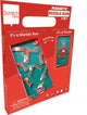 Circuit de puzzle magnétique à gratter - robot - 2 en 1 - puzzle et piste de billes avec 5 billes - 3 ans