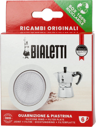 Bialetti plaque filtrante anneau en silicone - convient pour brikka 4 tasses et moka induction 6 tasses - pièce de rechange d'origine
