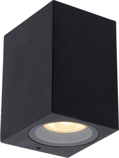 Lucide zaro - spot mural intérieur extérieur - 1xgu10 - ip44 - noir
