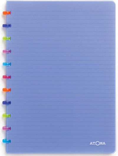 Cahier Atoma atome tutty frutti - A4 - 144 pages - lignées - bleu transparent