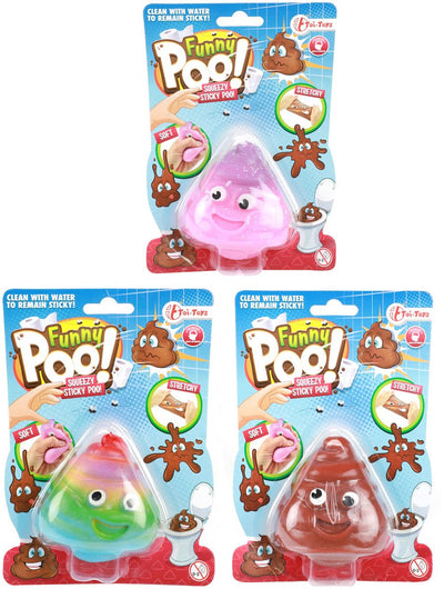 TOI-TOYS Funny Poo collante Écraser Souriage Souriant
