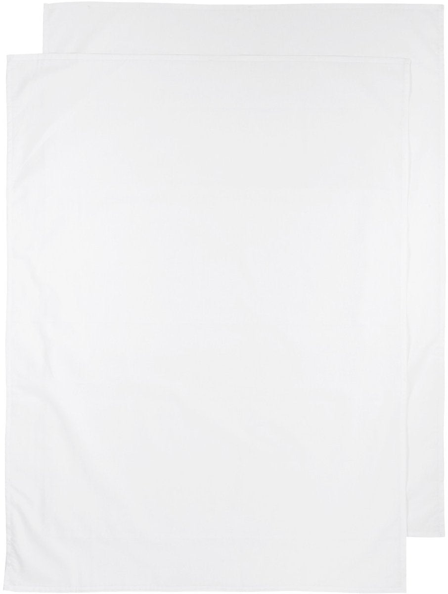 Drap pour berceau Meyco baby uni - lot de 2 - blanc - 75x100cm - 0,3 tog