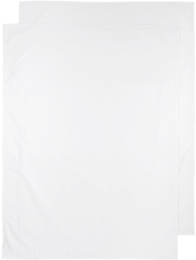 Drap pour berceau Meyco baby uni - lot de 2 - blanc - 75x100cm - 0,3 tog