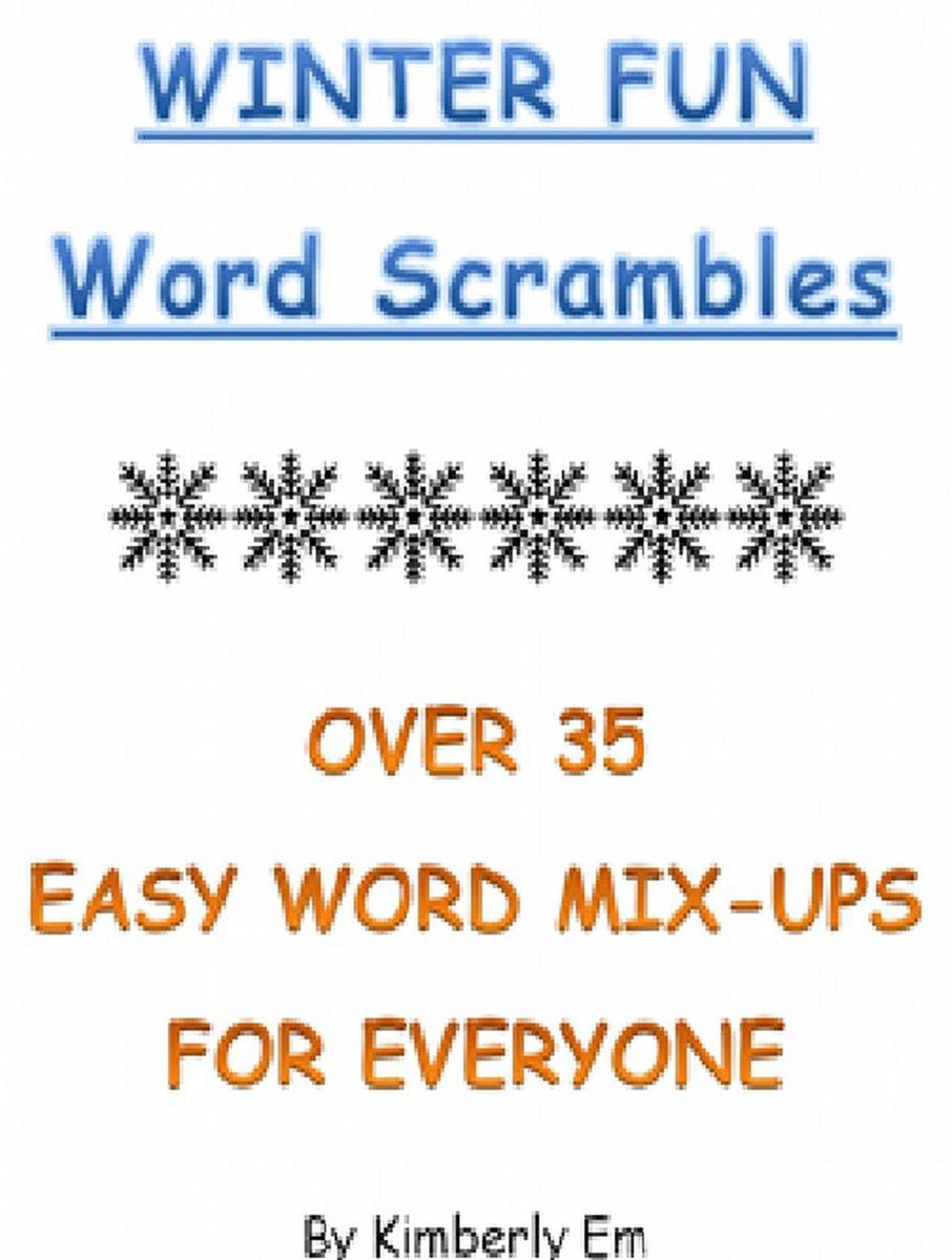 Brouilles de mots amusantes en hiver - plus de 35 puzzles de mots pour tous les âges