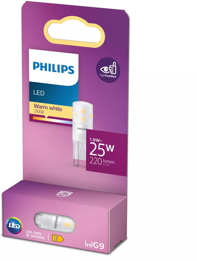 Capsule LED Philips économe en énergie transparente - 25 W - G9 - lumière blanc chaud - économisez sur les coûts énergétiques