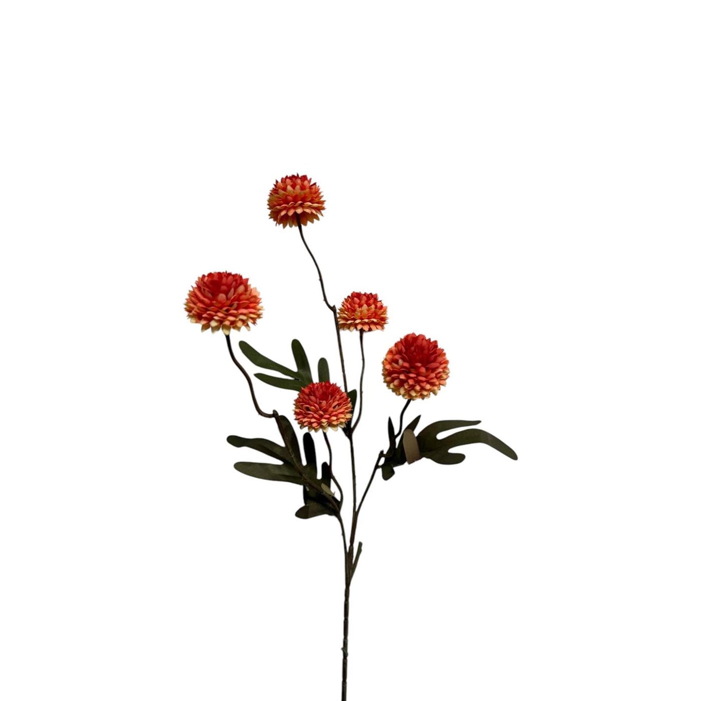 Roberts collection fleur artificielle pompon orange 52cm