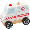 Viga jouet ambulance empilable en bois, ambulance, dimensions 13x10x8 cm, 1 pièce