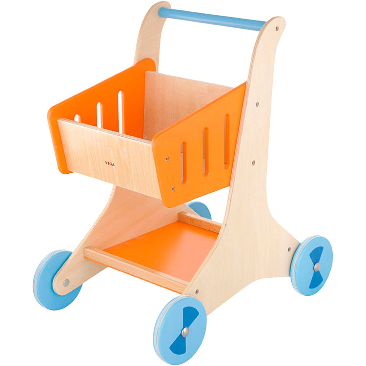 Chariot de courses en bois Viga, dimensions 48x30x41,5 cm, 1 pièce