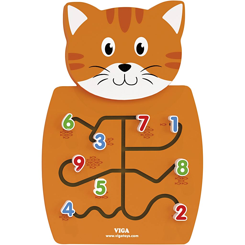 Tableau d'activité Viga, chat, dimensions 36x55x4,5 cm, 1 pièce
