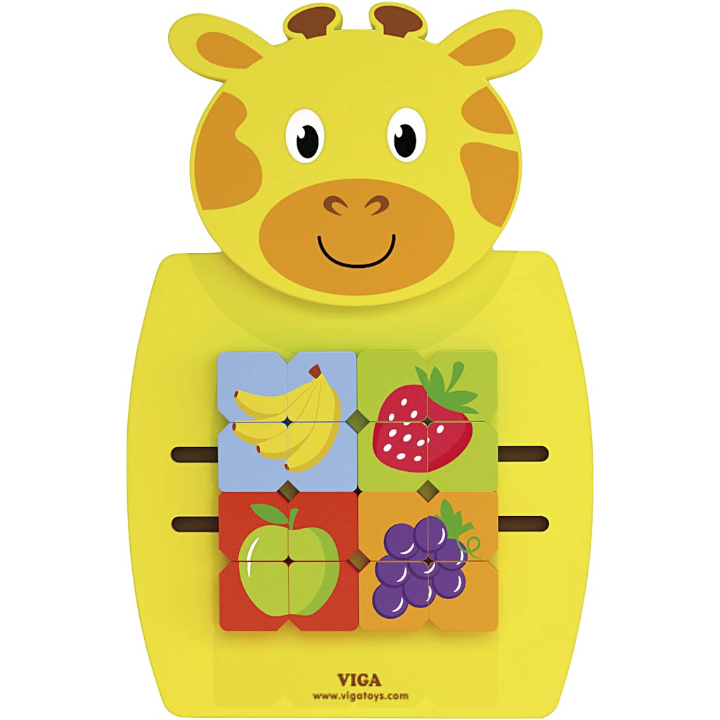 Tableau d'activités Viga, girafe, dimensions 36x55x3,5 cm, 1 pièce