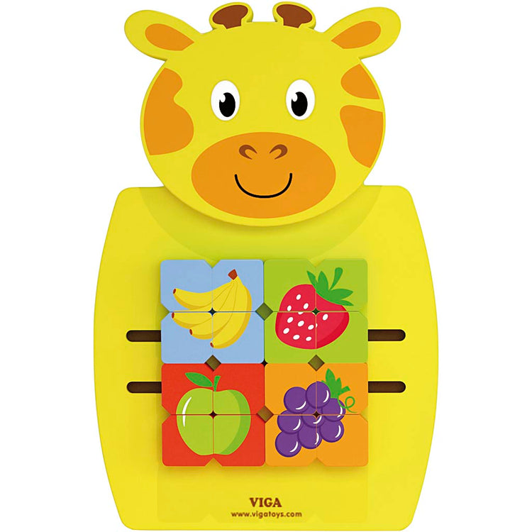 Tableau d'activités Viga, girafe, dimensions 36x55x3,5 cm, 1 pièce