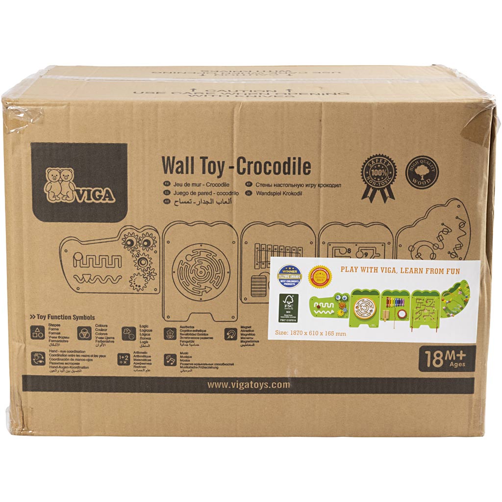 Mur de jeu Viga avec motif crocodile, dimensions 187x61 cm, 1 pièce
