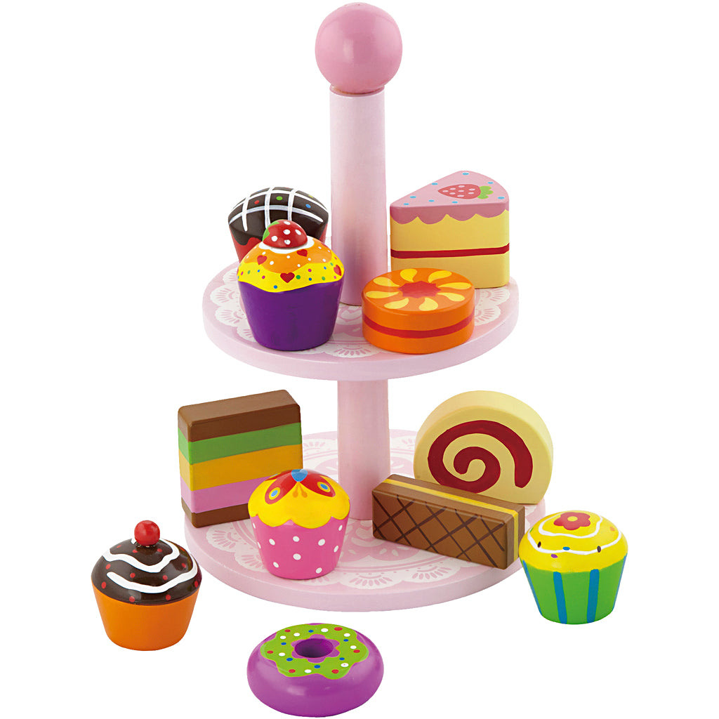 Viga cupcakes avec support à gâteau, dim. 25,5 cm, 1 set