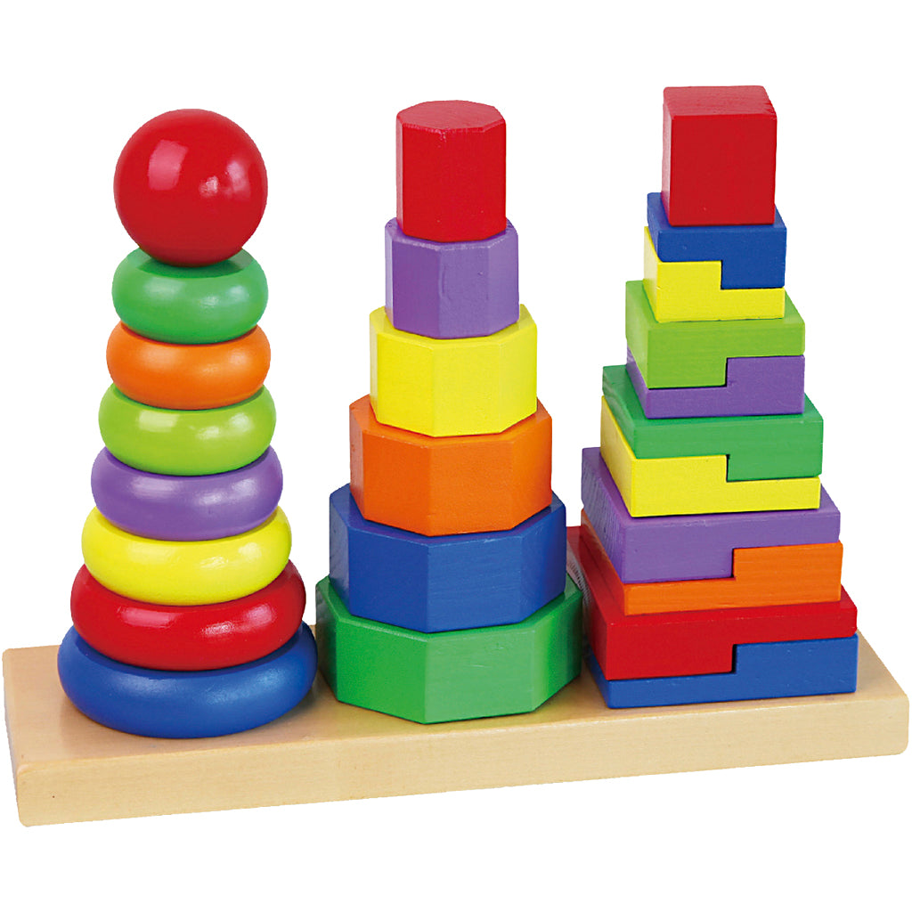Tour à empiler géométrique Viga, dimensions 28x21x9 cm, 1 set