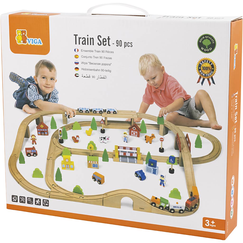 Viga chemin de fer et ville, 90 pièces 1 jeu