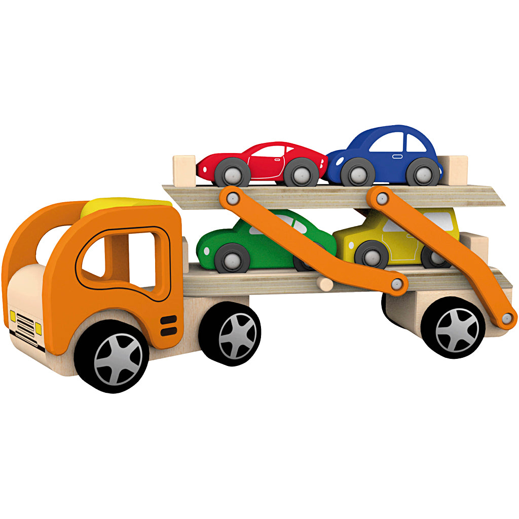 Jouet transporteur de voiture Viga, dimensions 29x15x8 cm, 1 pièce
