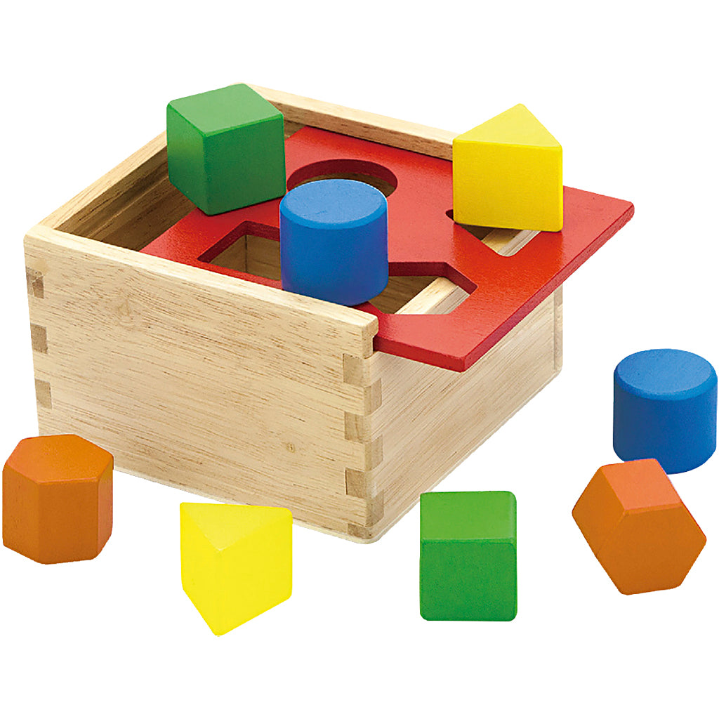 Trieur de formes en bois Viga, dimensions 13x13x8 cm, 1 pièce