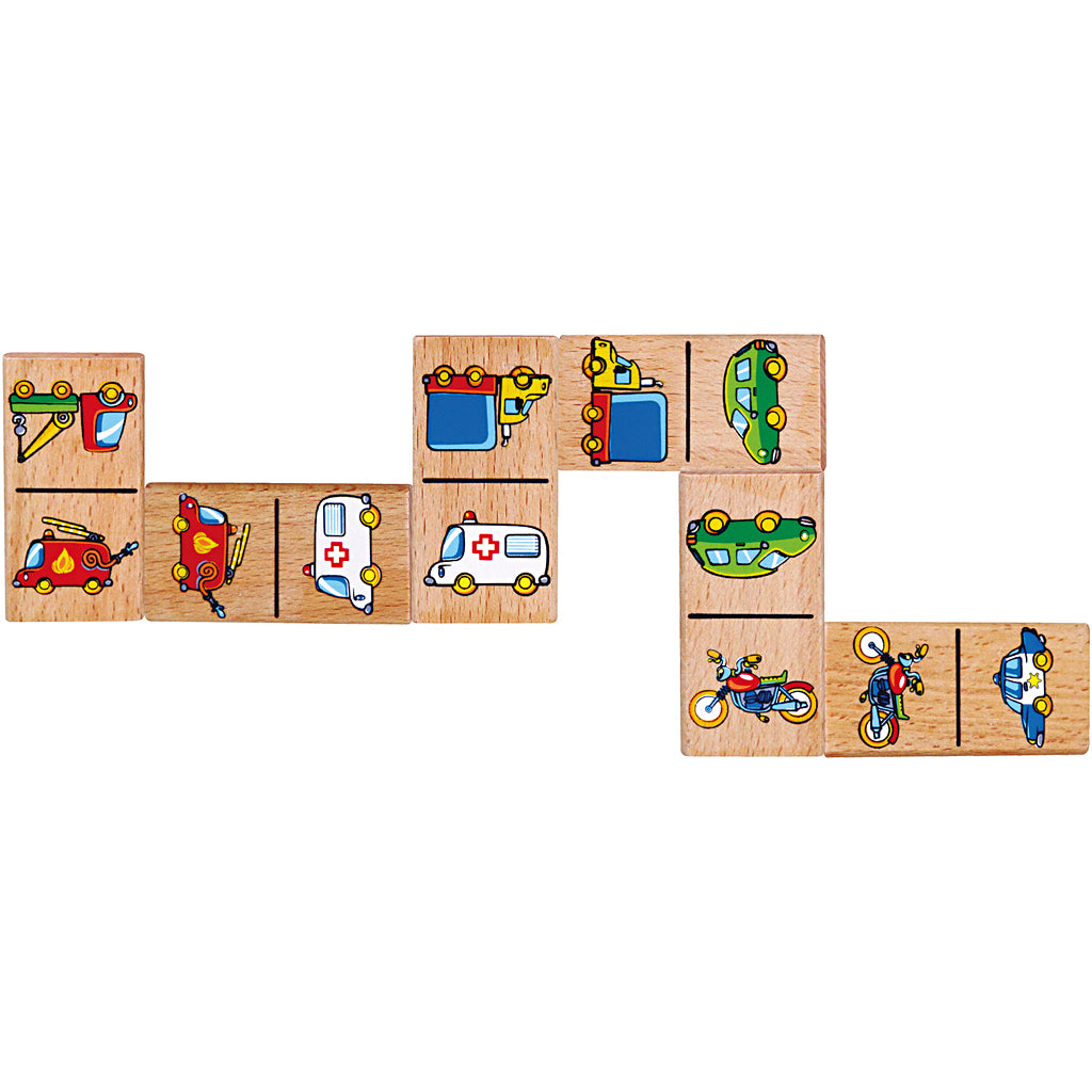 Dominos Viga pour enfants, véhicules, 28 pièces, 1 pièce