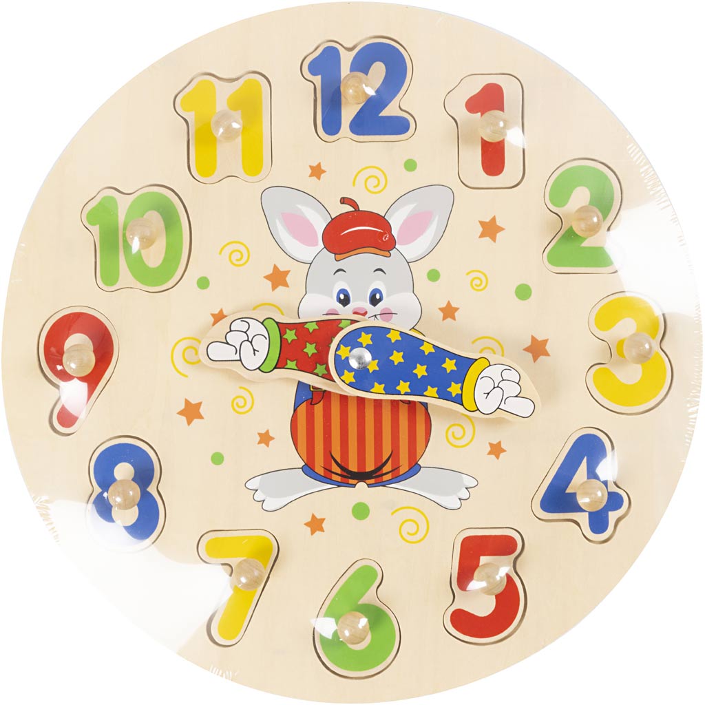 Puzzle horloge Viga, d 30 cm, 12 pièces, 1 pièce