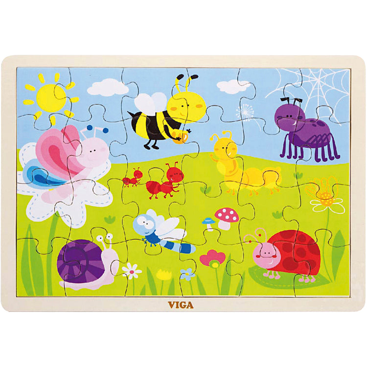 Viga puzzles en bois, taille 30x22,5 cm, 24 pièces, 1 pièce
