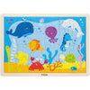 Viga puzzles en bois, animaux marins, dim. 30x22,5 cm, 24 pièces, 1 pièce