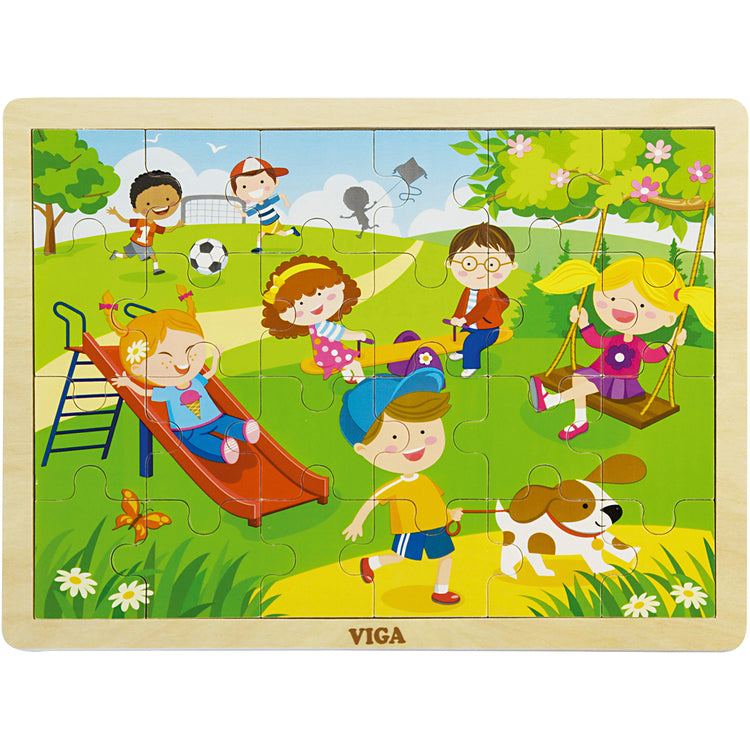 Viga seasons puzzle en bois, les saisons, printemps, dim. 30x22,5 cm, 24 pièces, 1 pièce