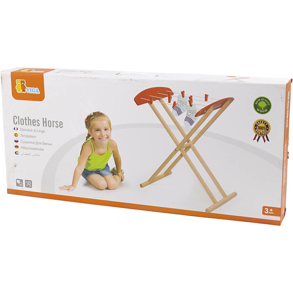 Étendoir de jeu en bois Viga, dimensions 41x61x34 cm, 1 pièce