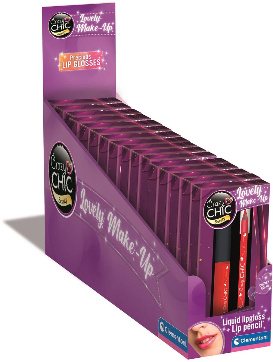 Clementoni Crazy Chic Lip gloss et Lipiner Cherry Red