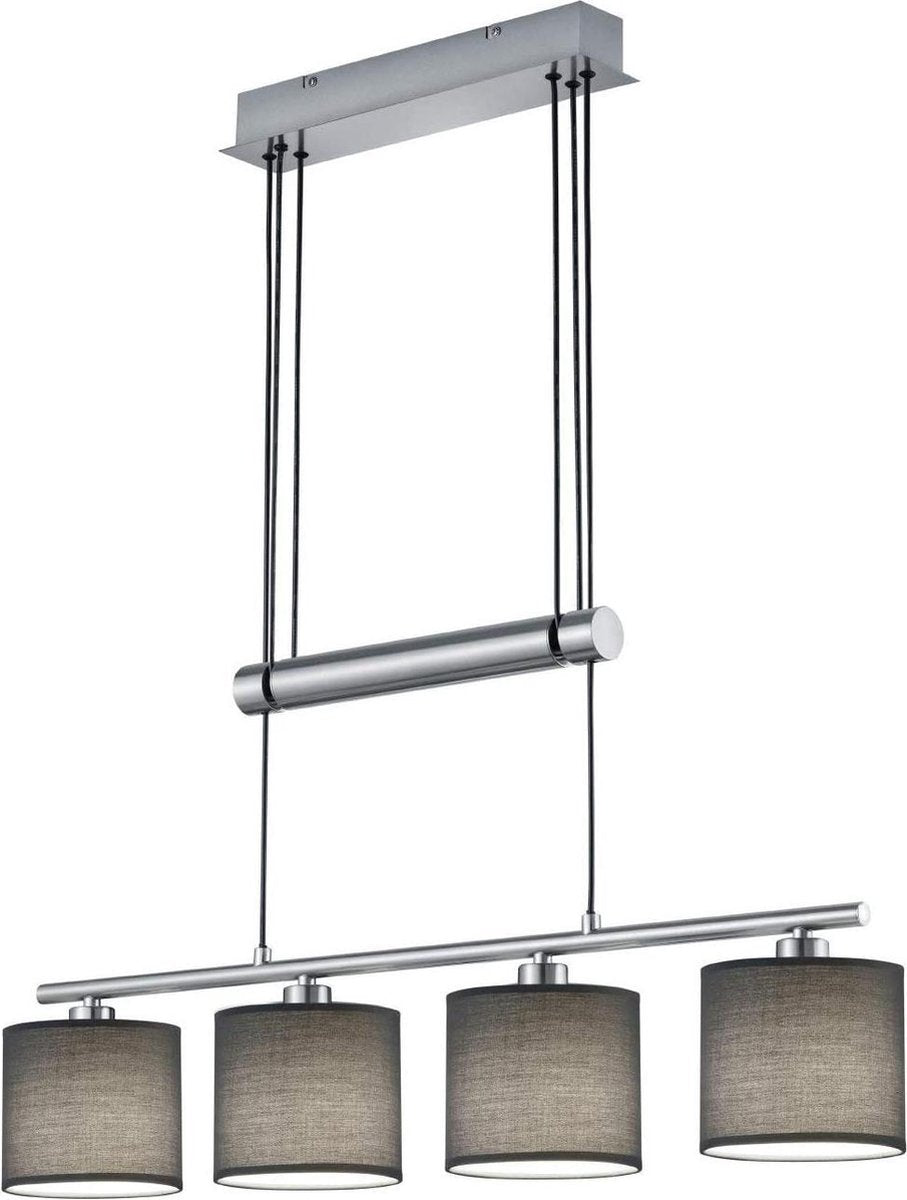 Trio garda - lampe suspendue - nickel mat - excl. 4x e14 28w