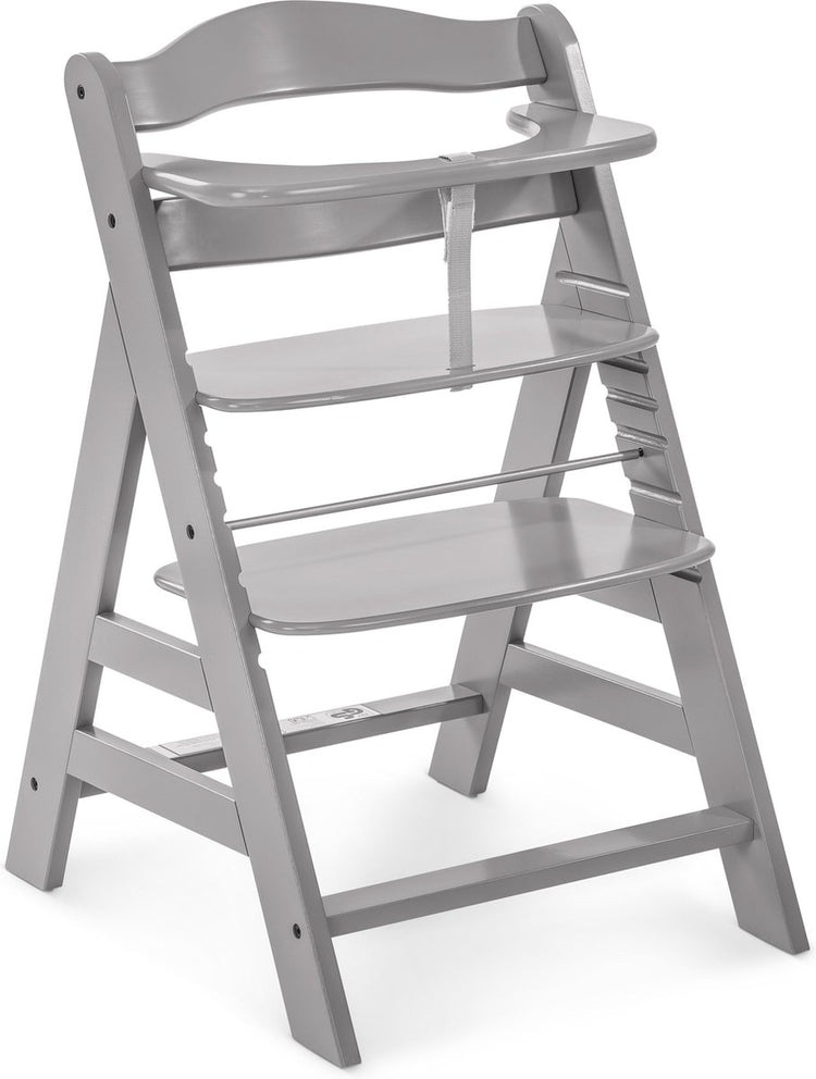 Hauck alpha+ - chaise haute - bois de hêtre certifié FSC® - gris