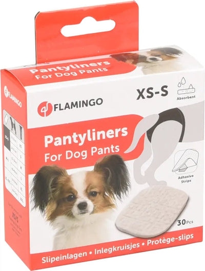 Flamingo protège-slips chien – culotte chauffante pour chien – tyna blanc s – 30 pièces – pour incontinence en chaleur