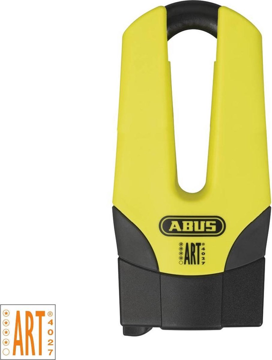 Antivol moto Abus antivol de frein à disque - 37 60 granit™ quick maxi + mini - niveau de sécurité 15 - art-4 jaune - adapté aux motos - scooters