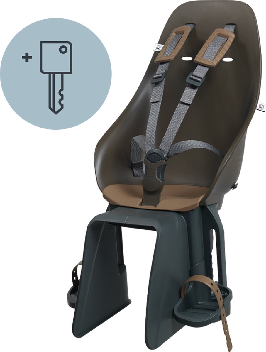 Siège de vélo Urban iki derrière le support ta–ke - marron koge marron kurumi