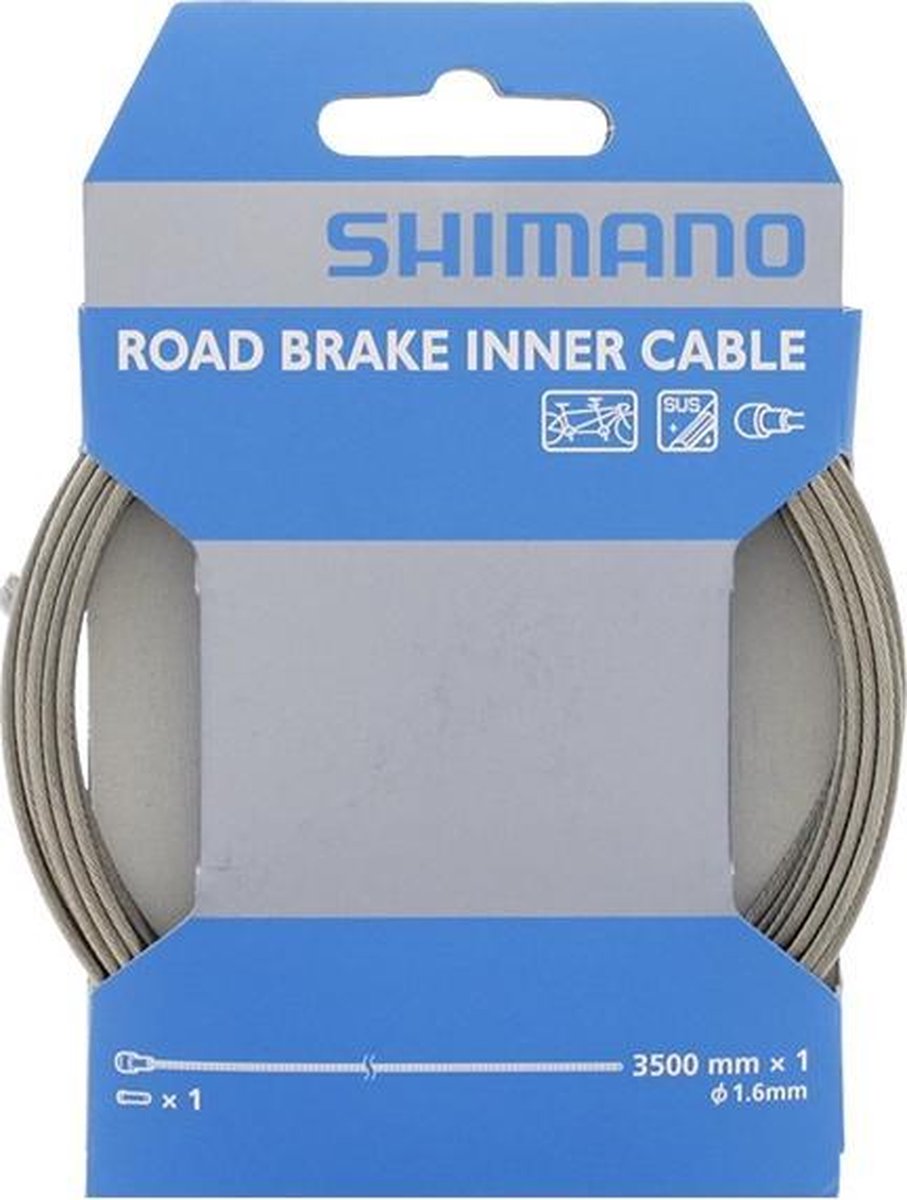 Câble intérieur de frein sus en acier inoxydable pour tandem de route Shimano 1,6 mm x 3500 mm
