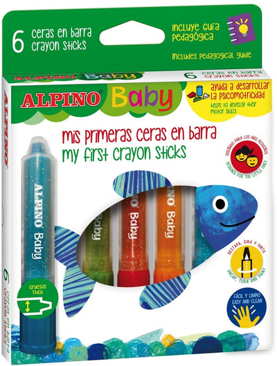 Alpino coffret 6 stylos peinture bébé