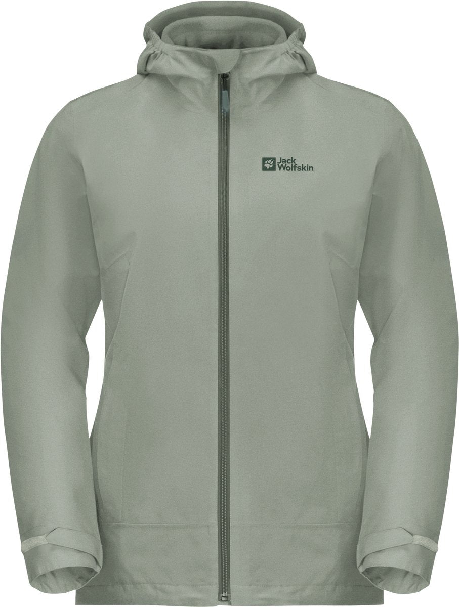 Jack wolfskin moonrise 3in1 jkt w veste outdoor femme - feuille de menthe