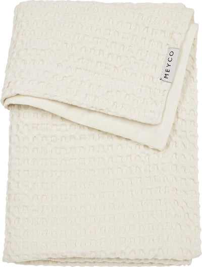 Couverture de berceau en coton gaufré Meyco - nature - 100x150cm - 1,0 tog
