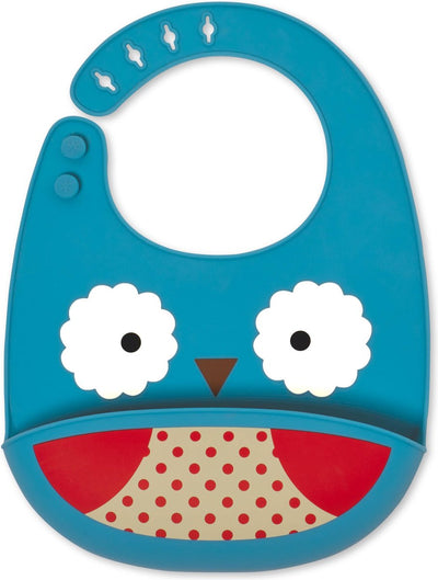 Bavoir en silicone Skip hop zoofold go - hibou