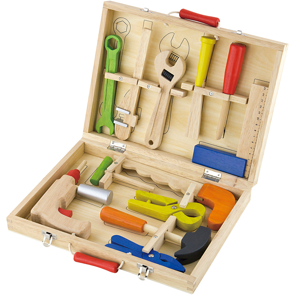 Boîte à outils en bois Viga, dimensions 24x32 cm, 12 pièces 1 set