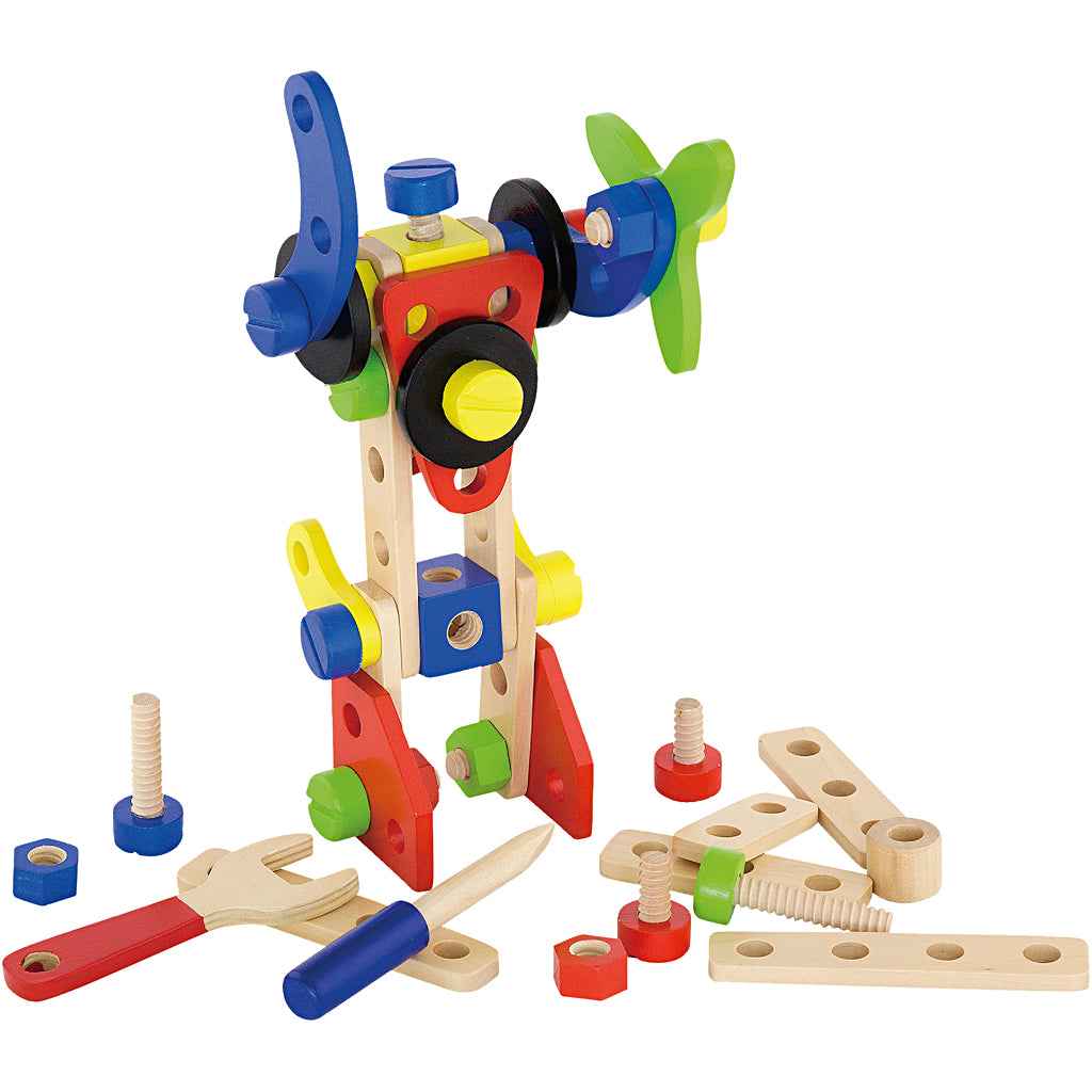 Blocs de construction en bois Viga, 48 pièces 1 jeu