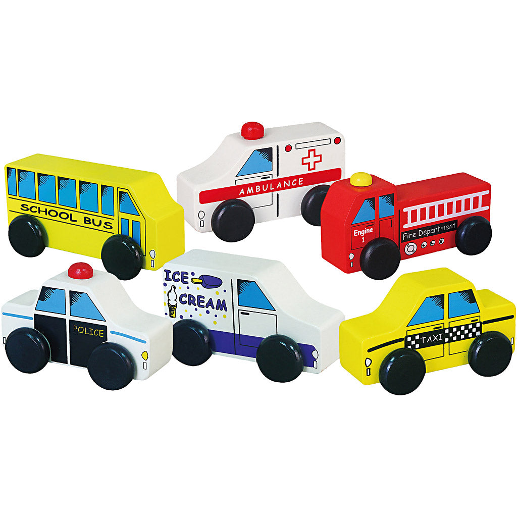 Viga mini voitures, véhicules utilitaires, taille 7-9 cm, 6 pièces 1 jeu